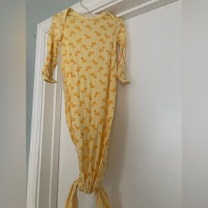 Hanna Andersson Yellow Duck Print Baby Gown